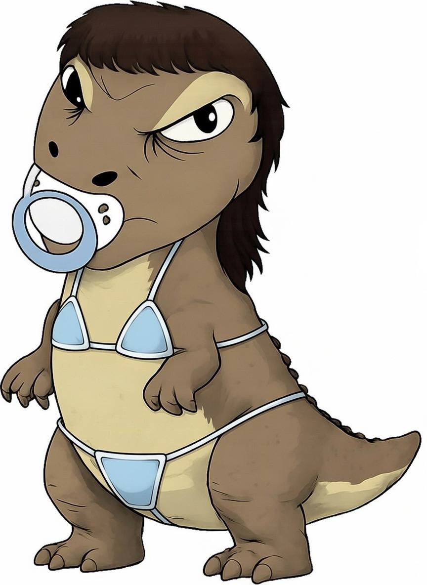 Baby Yee, the mascot — full body